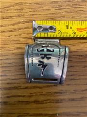 NAVAJO T.BILLY STERLING SILVER WATCH BAND END TIPS 18.8G